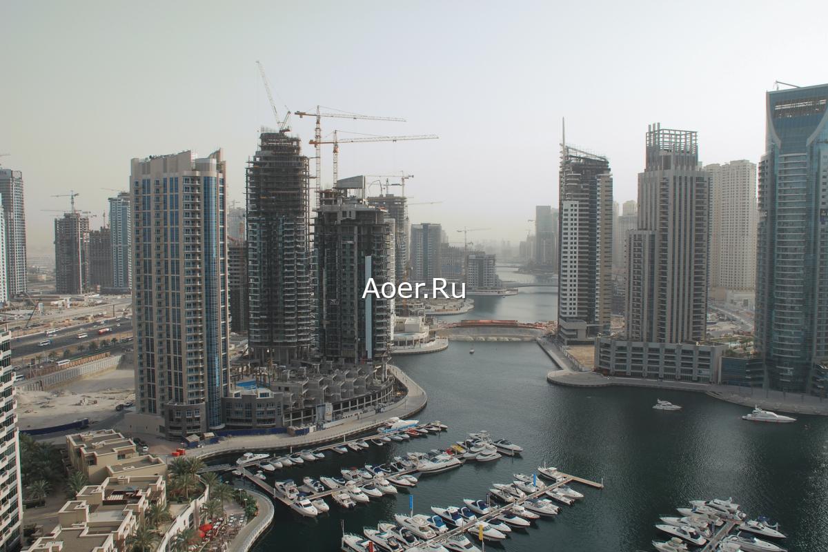 Строительство небоскребов в Дубай Марине